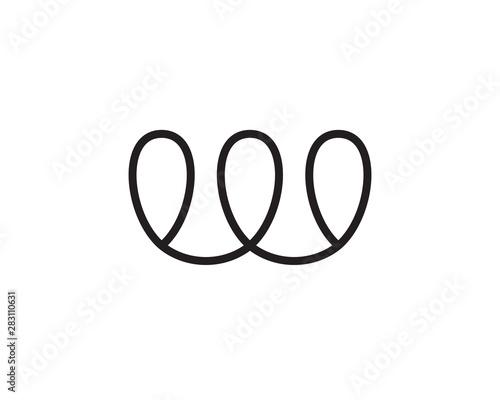 White Icon design template element on black