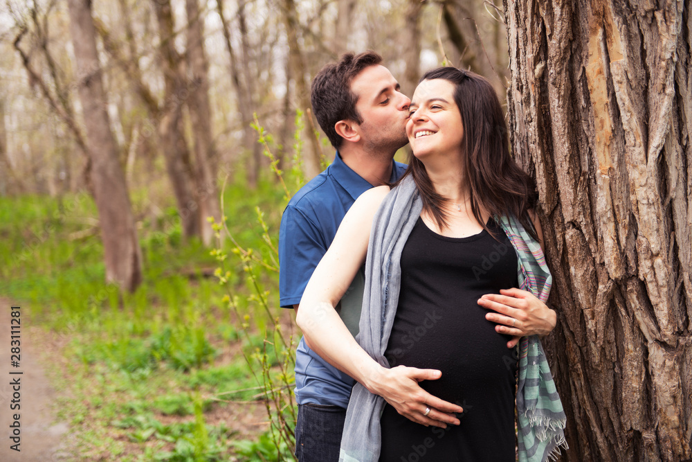 Fototapeta premium Nice and Romantic moments for pregnant couple
