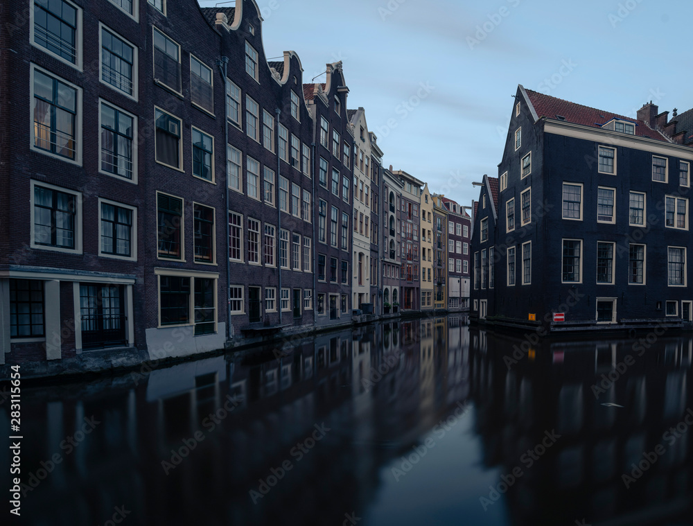 Amsterdam Canal and Buildings