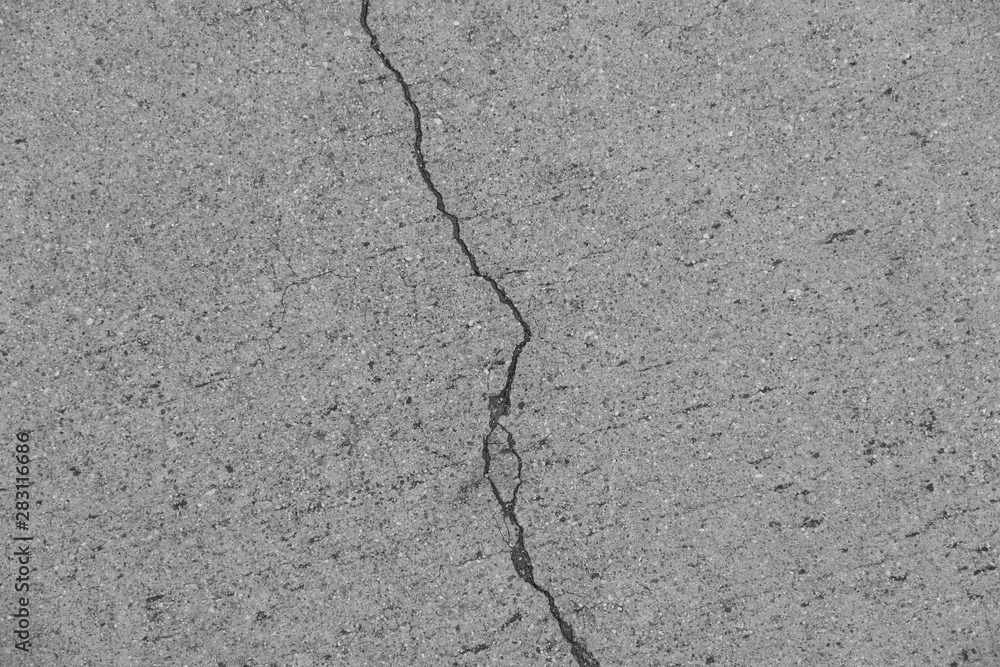 Fototapeta premium Crack in concrete on the streets of Los Angeles for interior design