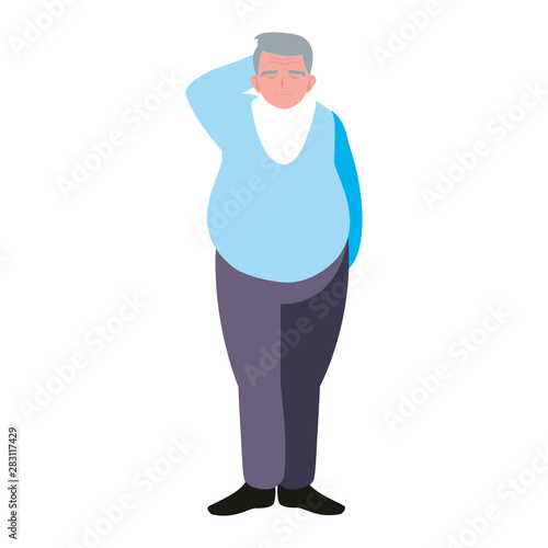happy grandparents day flat design