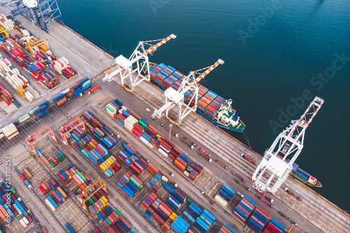 Harbor Container ship About international exports.