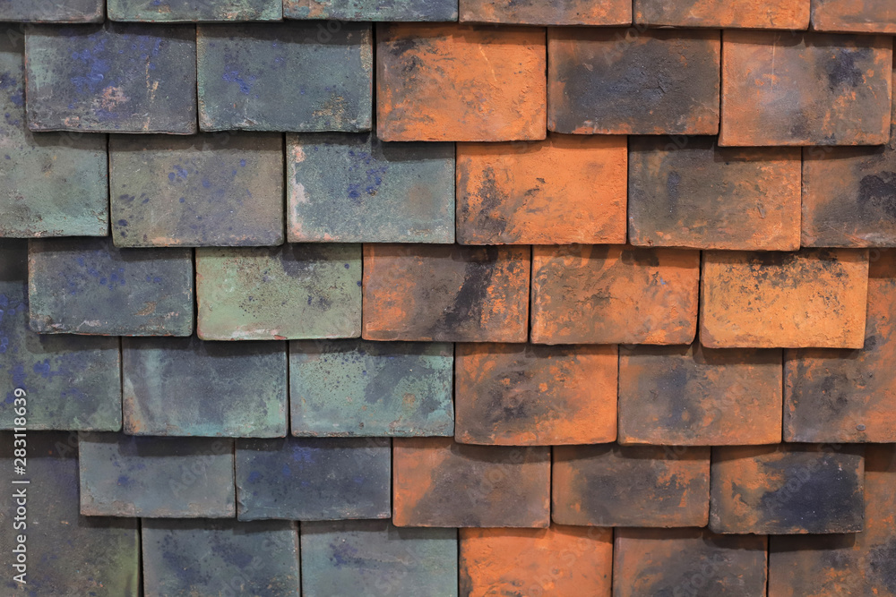 Gray and red tile texture Gray and red tile texture