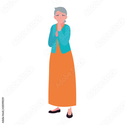 happy grandparents day flat design