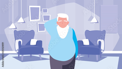 happy grandparents day flat design