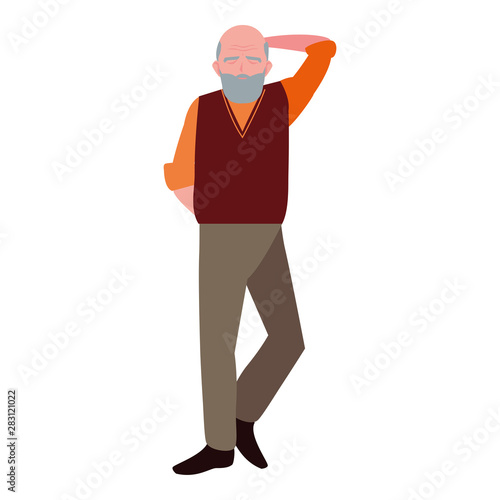 happy grandparents day flat design
