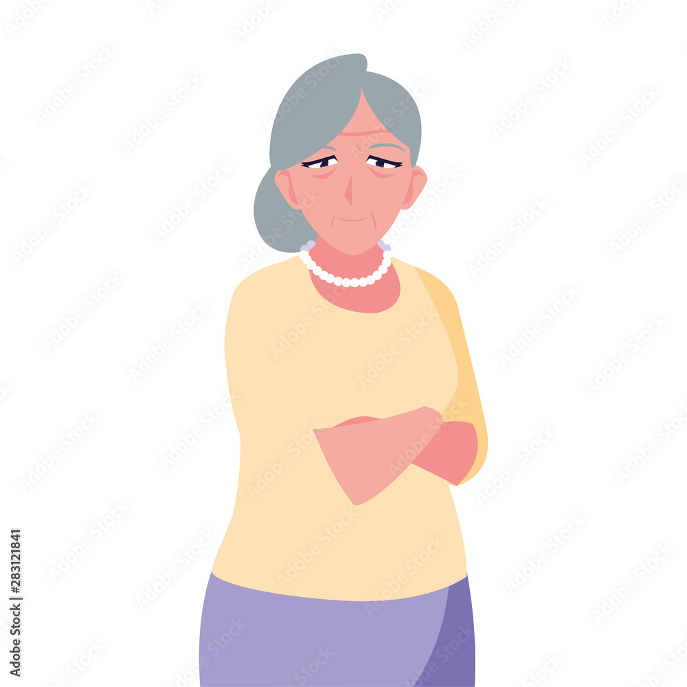 Fototapeta premium happy grandparents day flat design