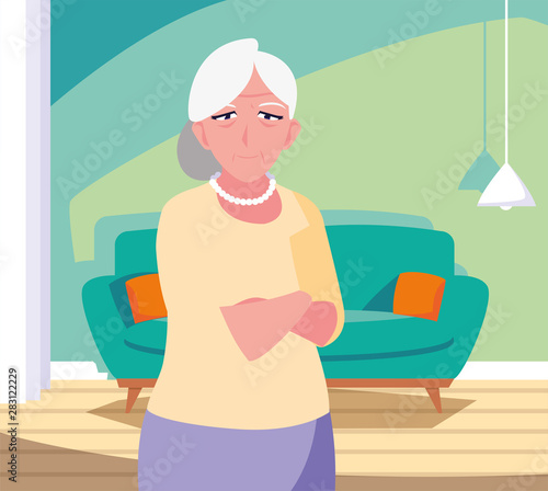 happy grandparents day flat design
