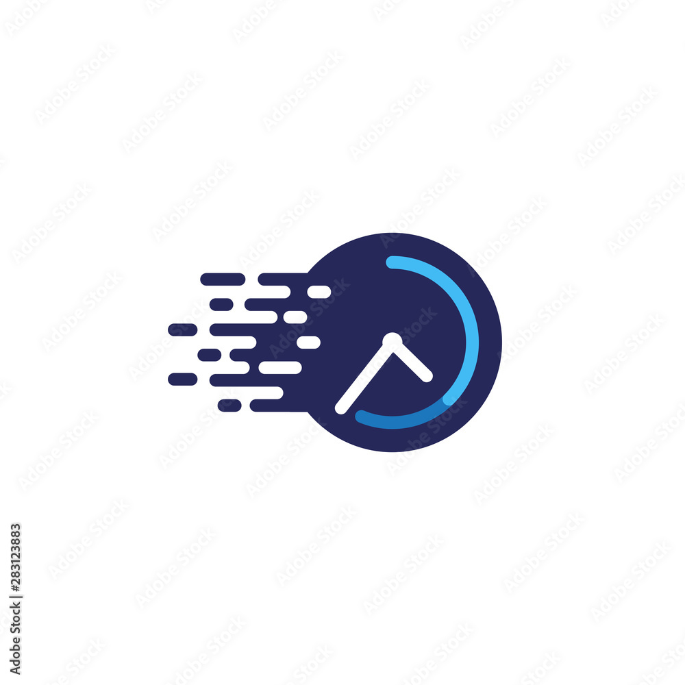 Fast time delivery icon. stopwatch in motion. deadline concept design. clock speed, flat time icon vector illustration Fast time delivery icon. stopwatch in motion. deadline concept design. clock speed, flat time icon vector illustration