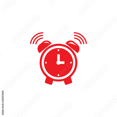 alarm clock ringing icon modern design. Alarm clock wake-up time isolated on background in flat style. Vector illustration