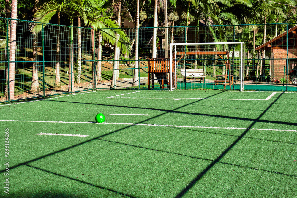 Fototapeta premium soccer goal on the field