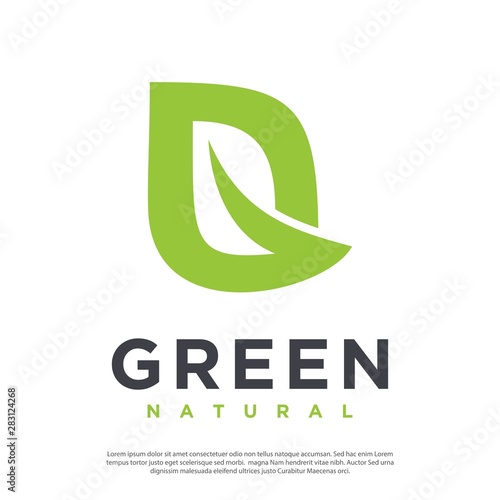 Free Download Vector logo modern minimalist abstract leaf - GFXLoad