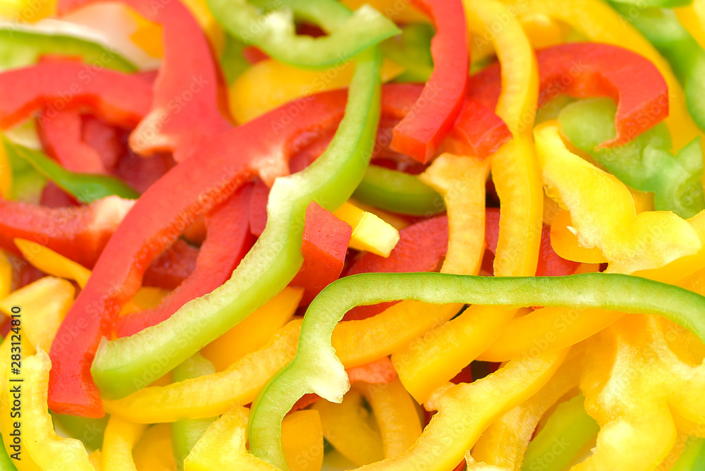 red, yellow and green peppers background red, yellow and green peppers background