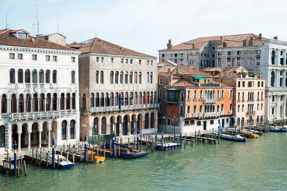 Traditional Houses At Venice Grand Canal