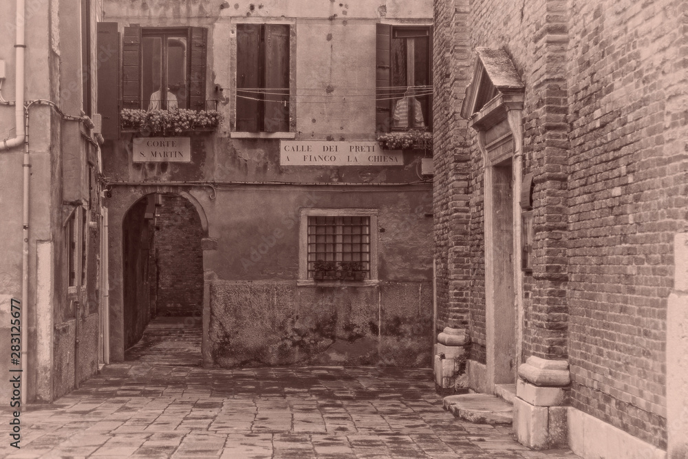 Narrow street in Venice