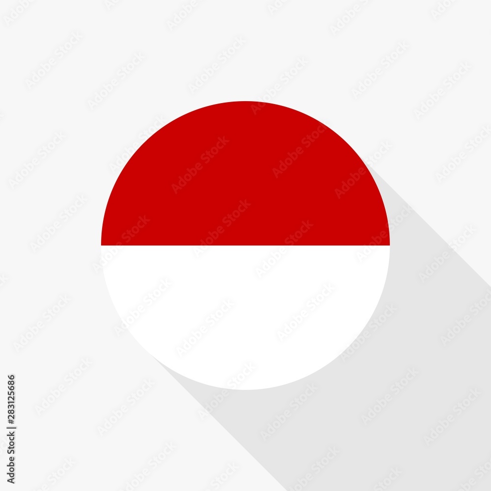 Indonesia flag flat design vector, red and white flag illustration, south east asia flag design. Indonesia flag flat design vector, red and white flag illustration, south east asia flag design.
