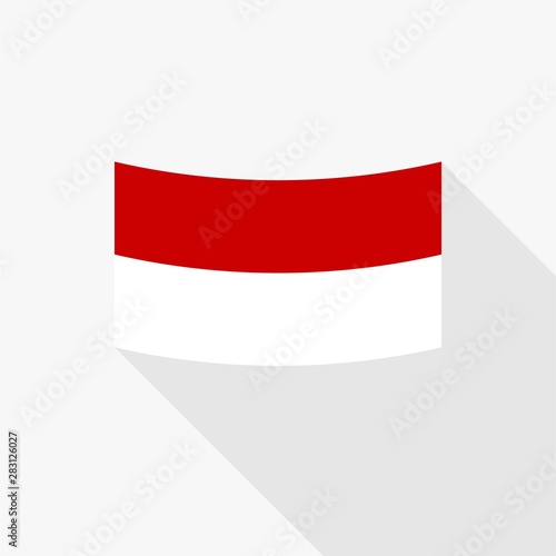 Indonesia flag flat design vector, red and white flag illustration, south east asia flag design. Free Download Indonesia flag flat design vector, red and white flag illustration, south east asia flag design. - GFXLoad