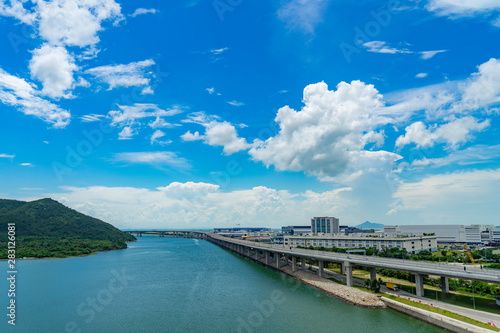 Beatiful Side View of Airport from Honk Kong