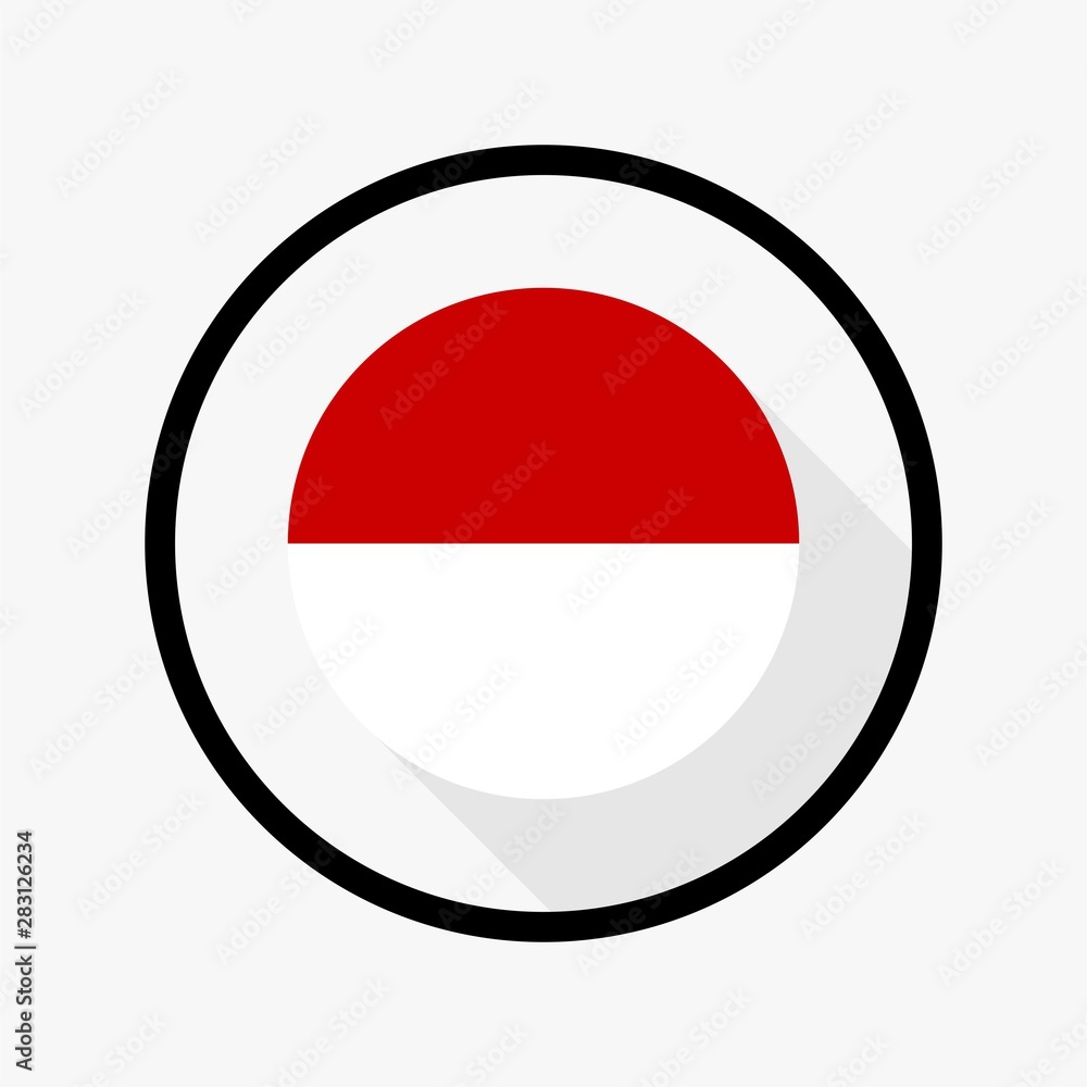 Indonesia flag flat design vector, red and white flag illustration, south east asia flag design. Indonesia flag flat design vector, red and white flag illustration, south east asia flag design.