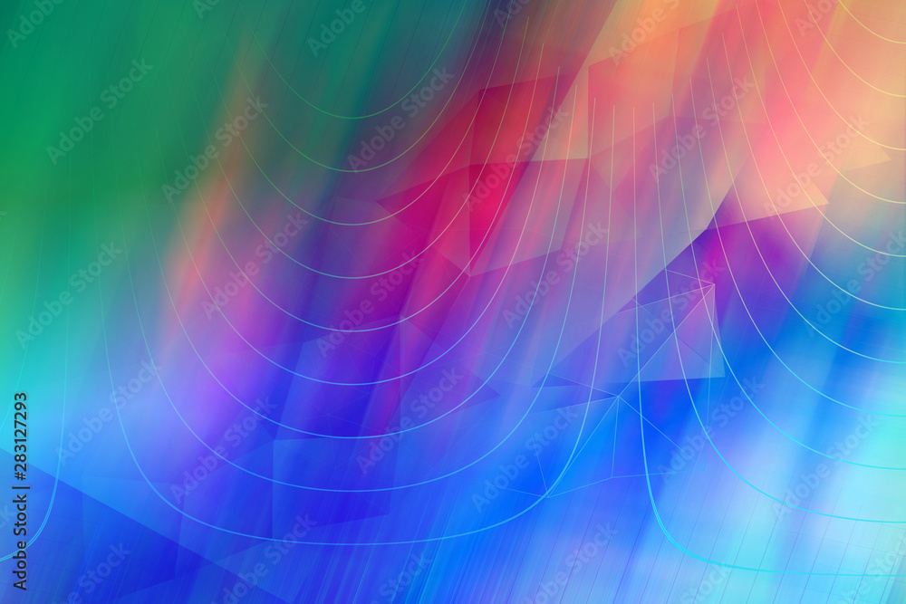Obraz premium Dreamy, abstract, multicolor, geometric background