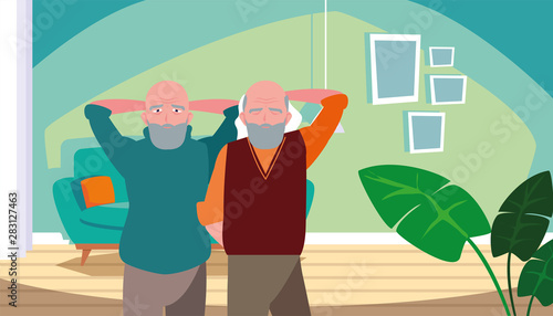 happy grandparents day flat design