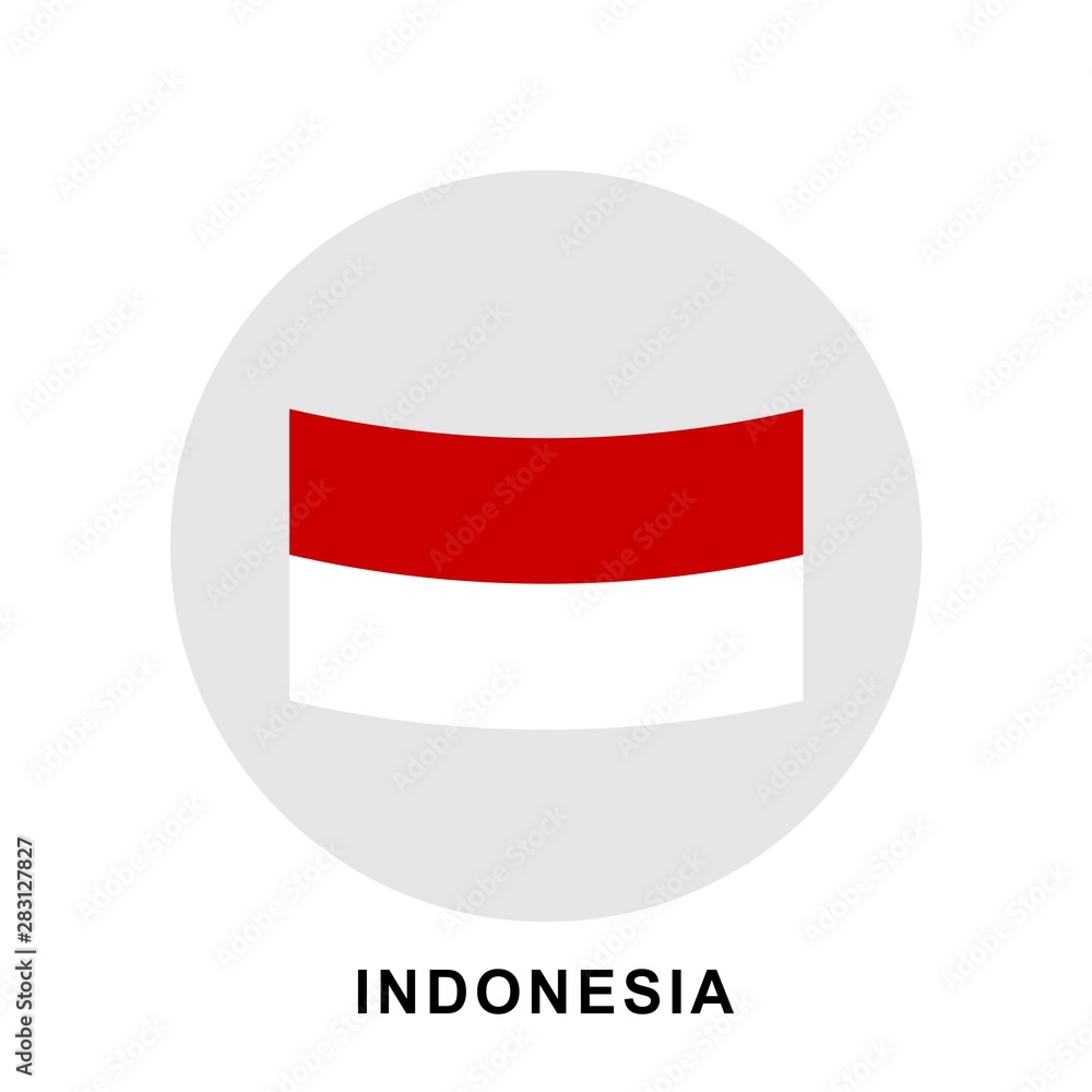 Indonesia flag flat design vector, red and white flag illustration, south east asia flag design. Indonesia flag flat design vector, red and white flag illustration, south east asia flag design.