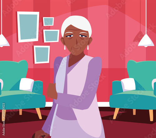 happy grandparents day flat design