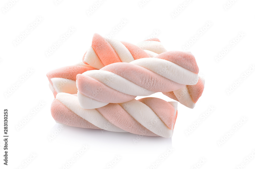 Marshmallows pastel isolated on white background Marshmallows pastel isolated on white background
