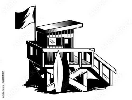 Beach house of surfing club 