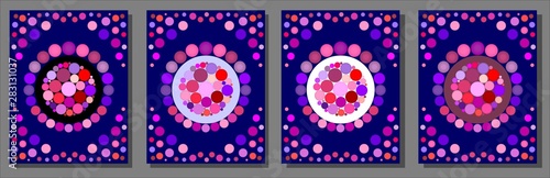 Mosaic colorful circle design backgrounds collection vector design element for websites, blogs, advertisements, magazine, articles, flyers, posters, backgrounds, business cards, logo, and tri-folds