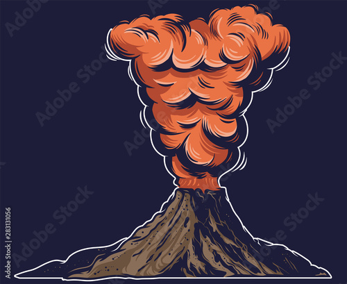 One big dangerous active volcano