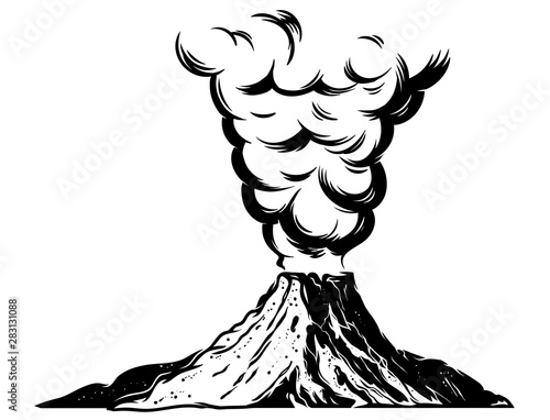 One big dangerous active volcano
