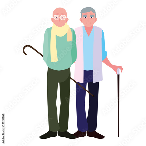 happy grandparents day flat design