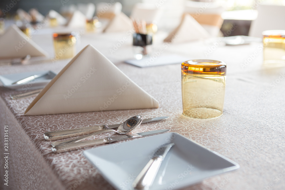 Silverware set  on Luxury Dining Table
