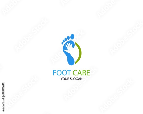 Foot care icon illustration Logo vector Template