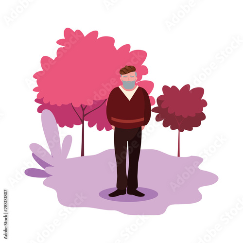 happy grandparents day flat design