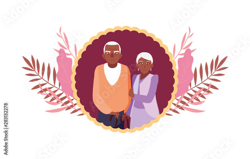 happy grandparents day flat design