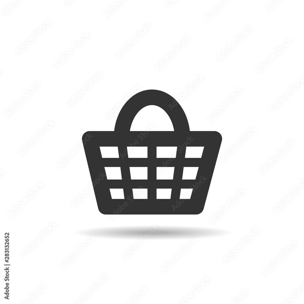 Shopping cart basket vector icon Shopping cart basket vector icon
