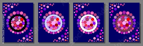 Mosaic colorful circle design backgrounds collection vector design element for websites, blogs, advertisements, magazine, articles, flyers, posters, backgrounds, business cards, logo, and tri-folds