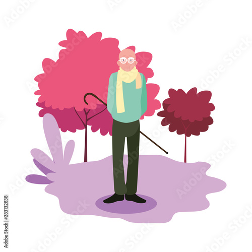 happy grandparents day flat design