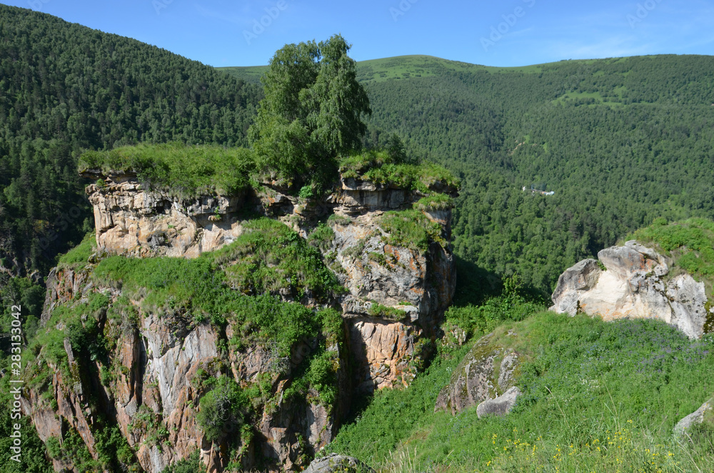 the rocks of the gorge of dzhily su