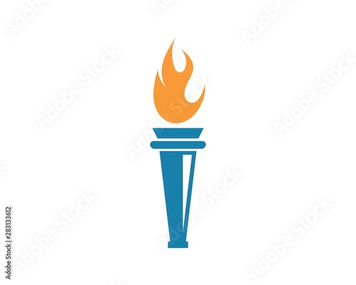 torch logo icon illustration vector design