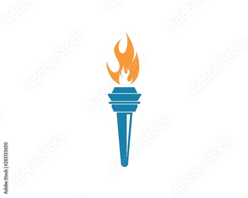 torch logo icon illustration vector design