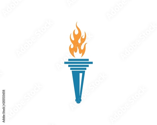 torch logo icon illustration vector design
