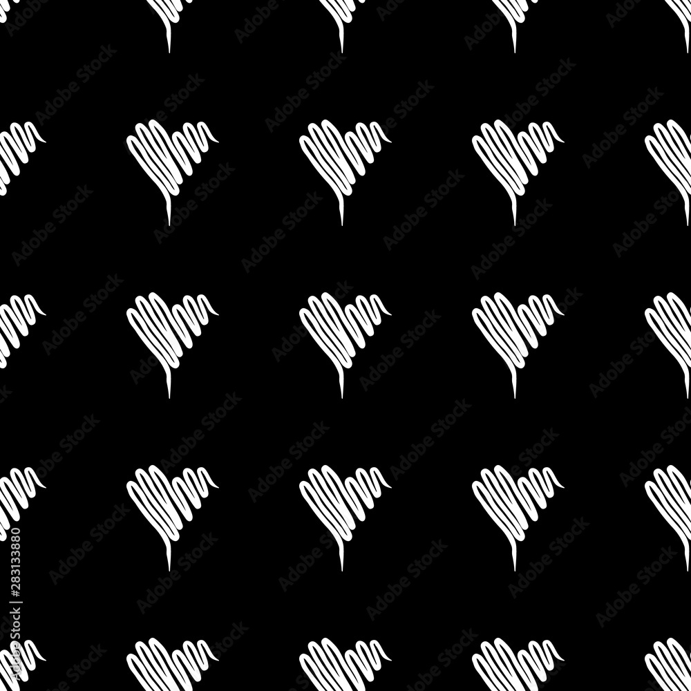 Seamless Modern grunge heart hand drawn set, great design for any purposes. Hand drawn doodle grunge heart set. Modern vector design. Seamless vector tile pattern. Doodle illustration Seamless Modern grunge heart hand drawn set, great design for any purposes. Hand drawn doodle grunge heart set. Modern vector design. Seamless vector tile pattern. Doodle illustration