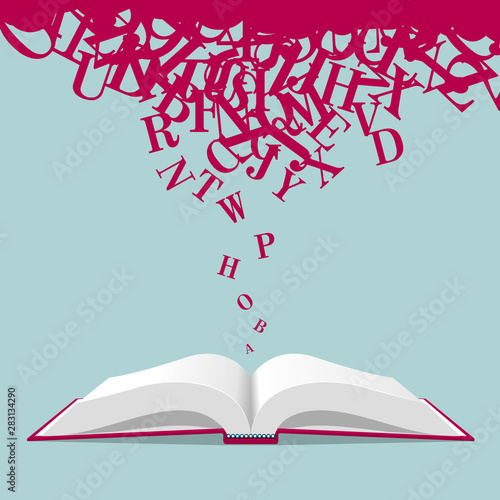 Learn cultural knowledge. Isolated on blue background.