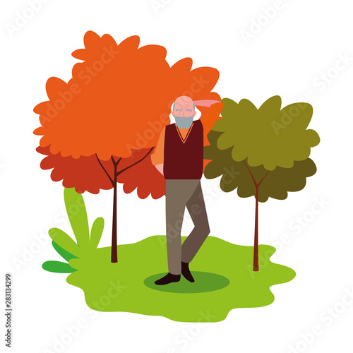 happy grandparents day flat design