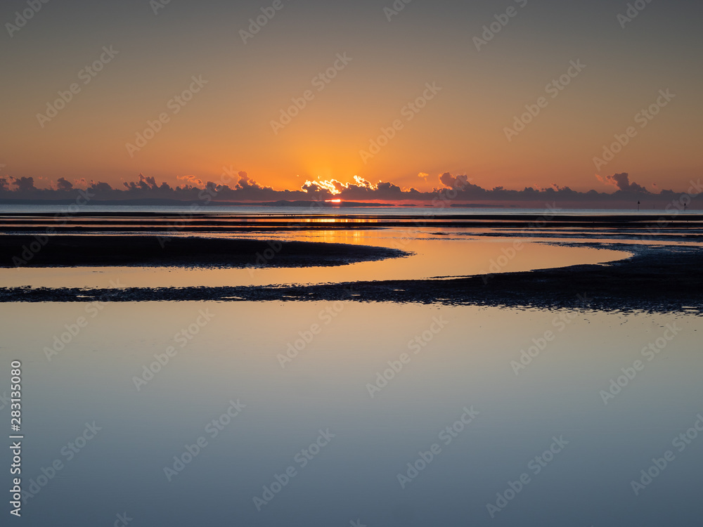 Beautiful Sunrise at Low Tide