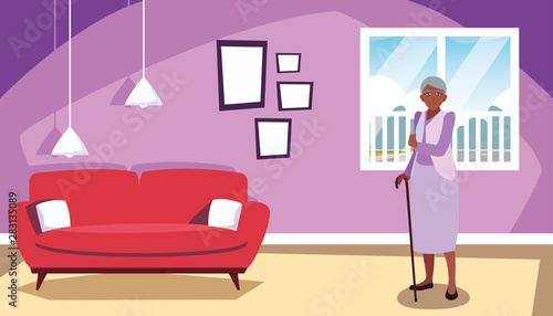 happy grandparents day flat design