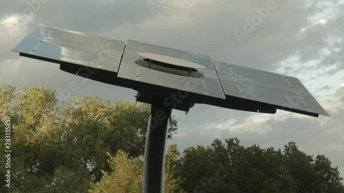 Clouds drifting by, obscuring sunlight to a Solar Panel